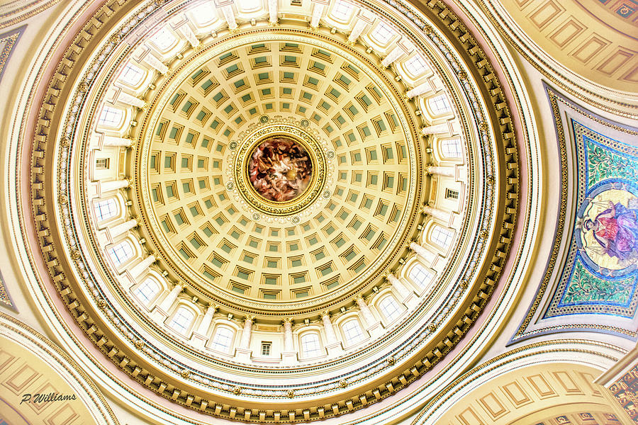 Wisconsin Capitol Dome Interior view Photograph by Pamela Williams