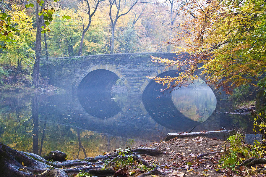 Fall Photograph - Wissahickon Creek at Bells Mill Rd. by Bill Cannon