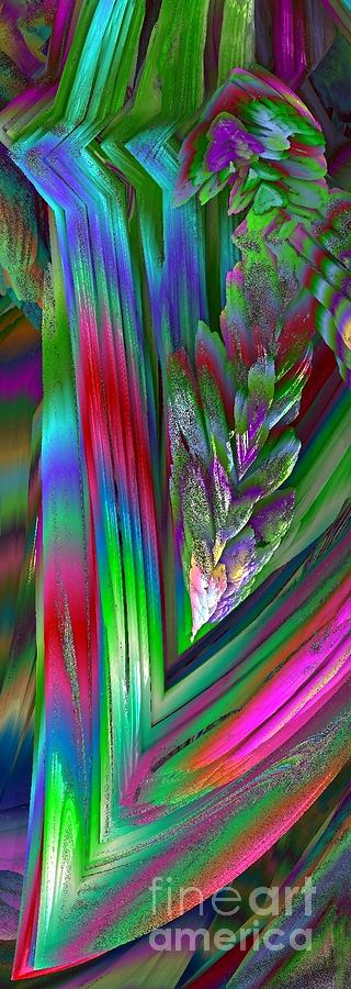 Wisteria Fractal Flower Spray Abstract Digital Art by Renee Trenholm