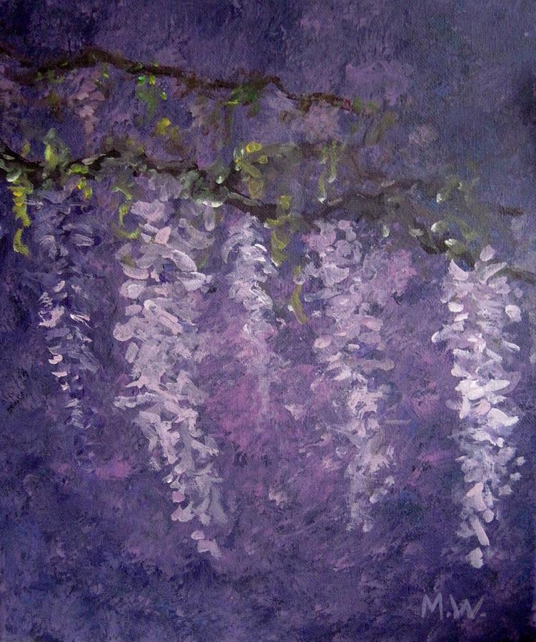 Wisteria Painting by Megan Walsh