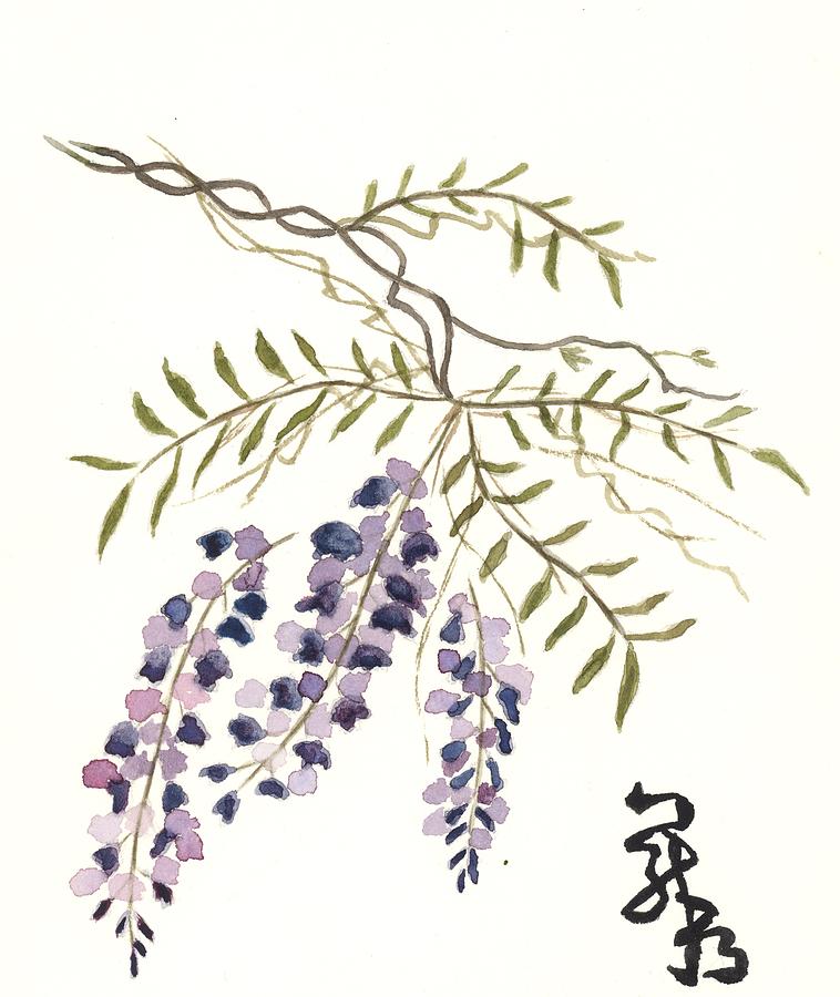 Flower Painting - Wisteria by Michael Vigliotti