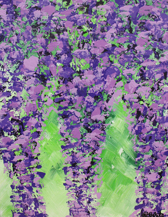 Nature Painting - Wisteria by Stephanie Fewell White