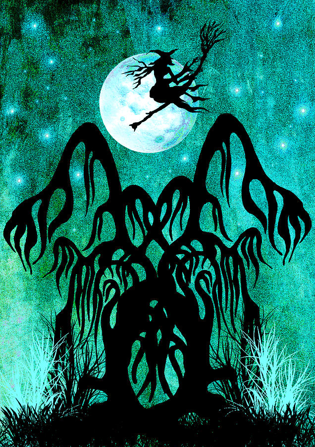 Witch 3A Mixed Media by Yvonne Bridle - Pixels