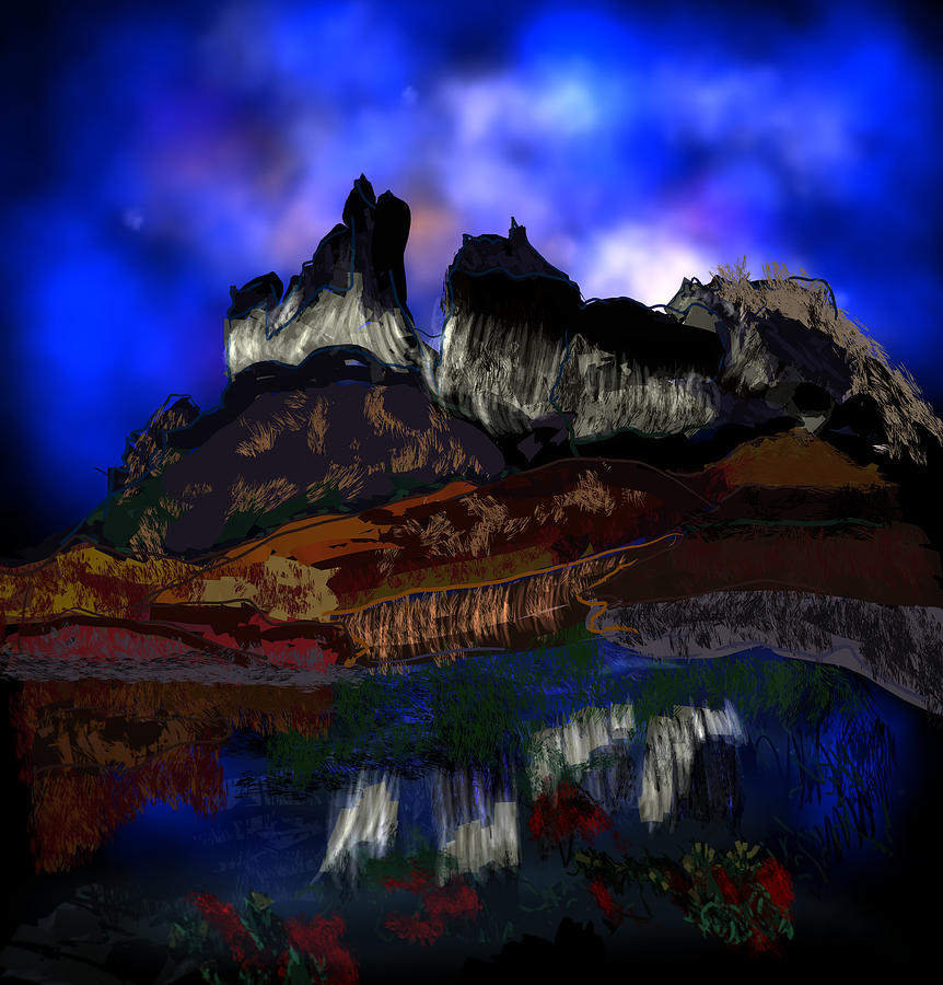 Mountain Digital Art - Witch Mountain by Kab Mountain Digital Art - Witch Mountain by Kab