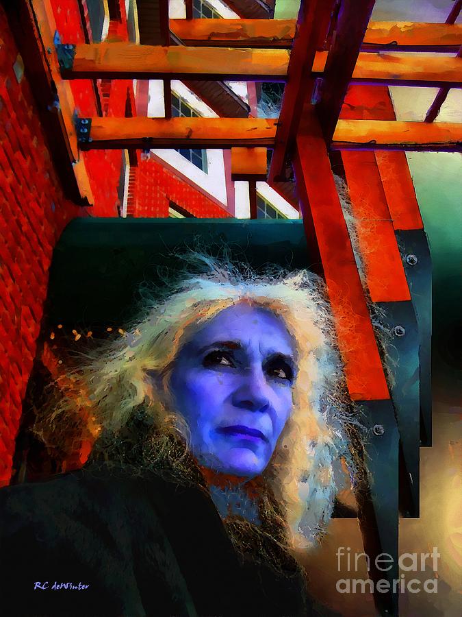 Fantasy Painting - Witch on the Run by RC DeWinter