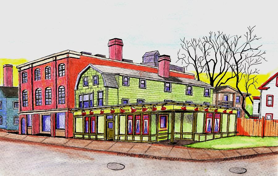 Witches Brew Pub Drawing by Paul Meinerth