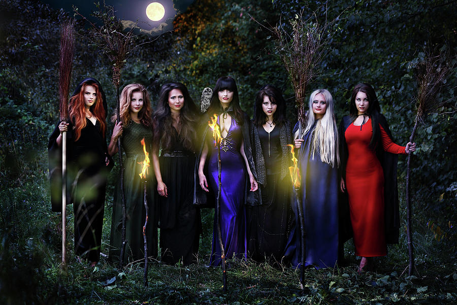 witches coven on Halloween by Iuliia Malivanchuk Photograph by Iuliia Malivanchuk