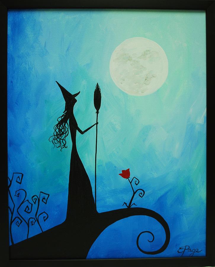 Witchs Moon Painting by Emily Page