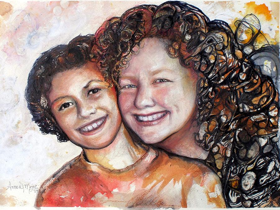 With Child Painting by Anne-D Mejaki - Art About You productions