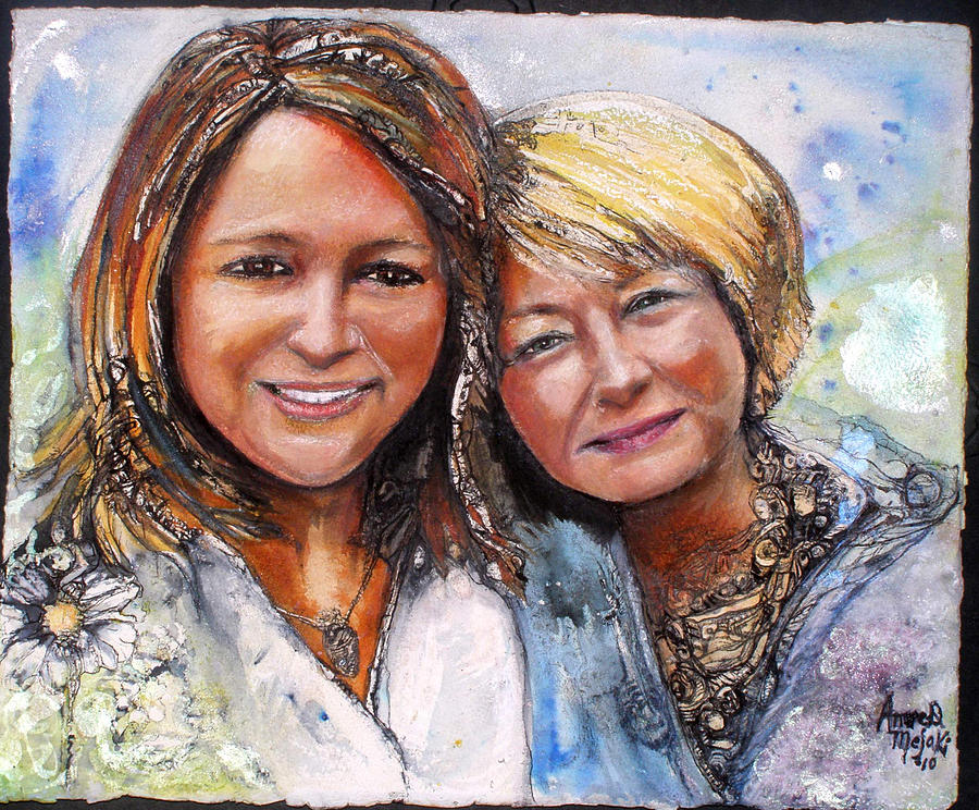 With Child series commission Painting by Anne-D Mejaki - Art About You productions
