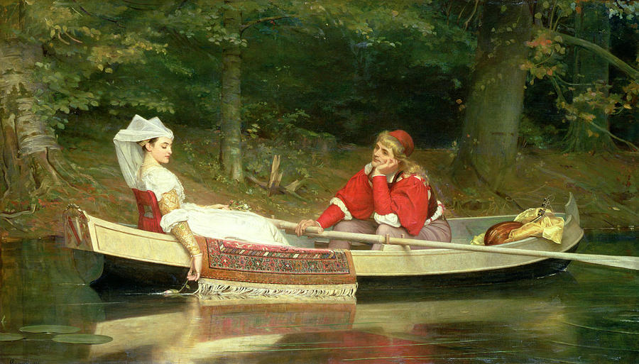 With the River Painting by Philip Hermogenes Calderon