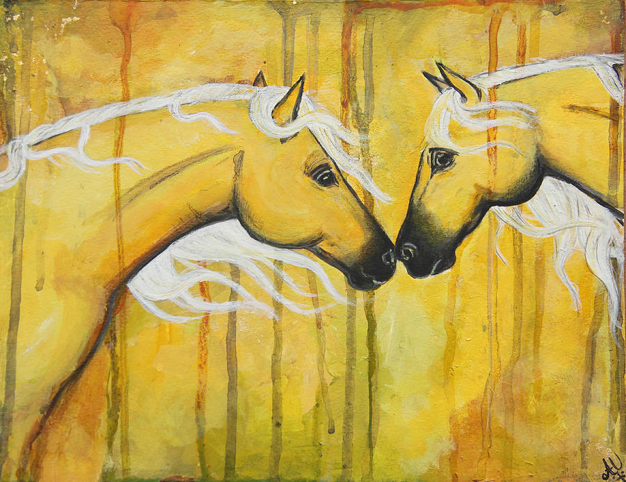 Animal Painting - With you always by Adriana Uhrbrock