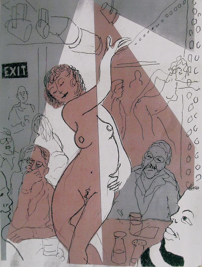 Nude Drawing - Within the Tavern Caught by Walter Clark