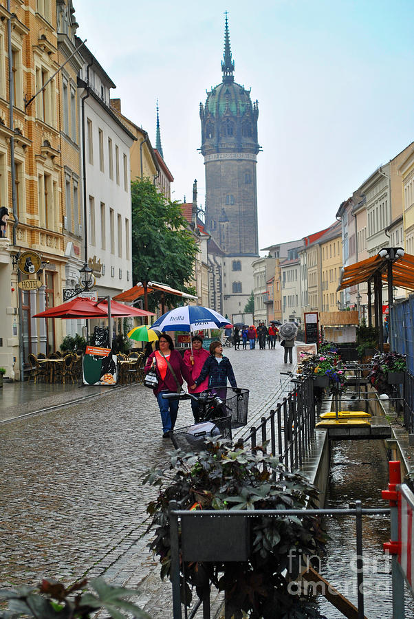Castle Photograph - Wittenberg rain by Jost Houk