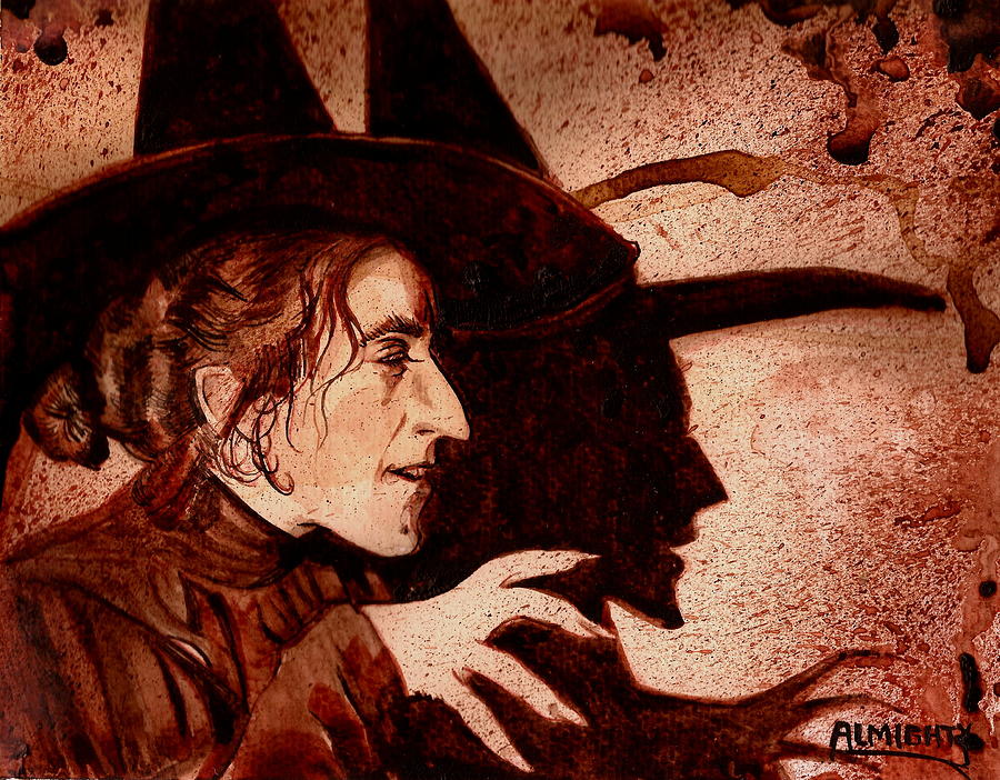 WIZARD OF OZ WICKED WITCH - dry blood Painting by Ryan Almighty