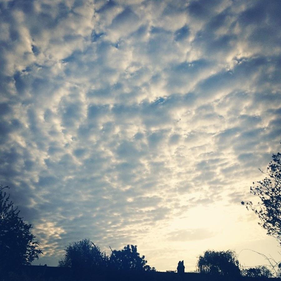 London Photograph - Woah, Morning! 
#clouds #london #east by Julie Featherstone