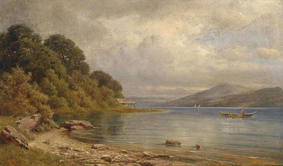 Woerthersee near Velden Painting by Gottfried Seelos