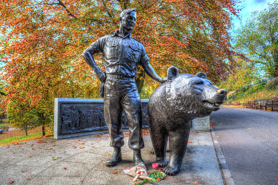 Wojtek The Soldier Bear Memorial Edinburgh Photograph by David Pyatt