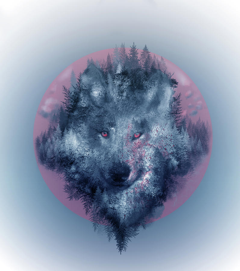 Wolf 2 Digital Art by Bekim M