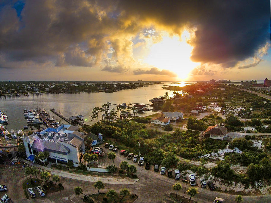 Wolf Bay Lodge and Cotton Bayou Storm Photograph by Michael Thomas