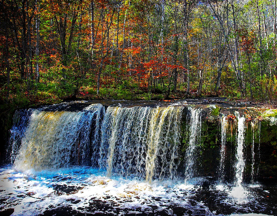 Wolf Creek Falls Autumn Photograph by Rikk Flohr