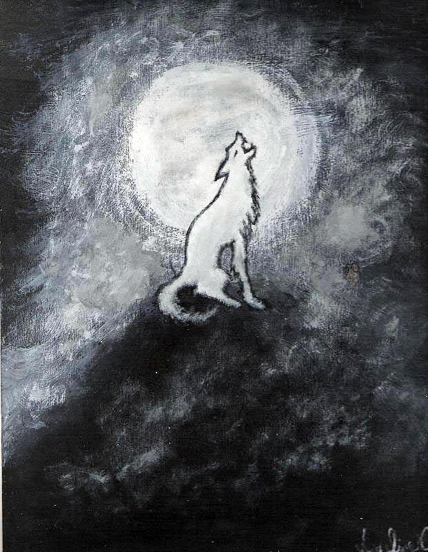 Wolf Cry Painting by Angeline Chia - Fine Art America