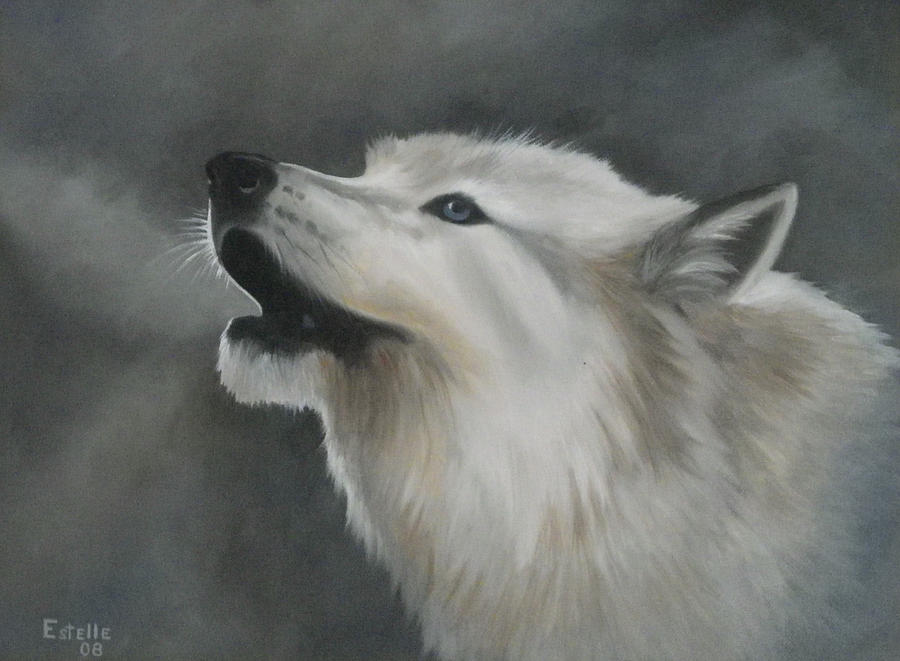 Wolf Painting by Estelle Stepherson - Fine Art America