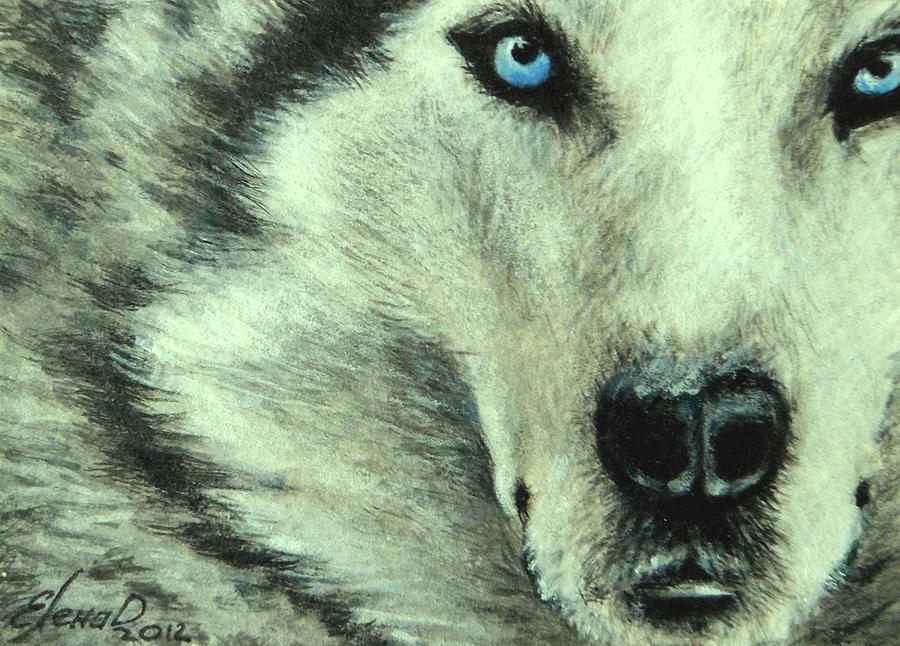 Nature Painting - Wolf by Yelena Day
