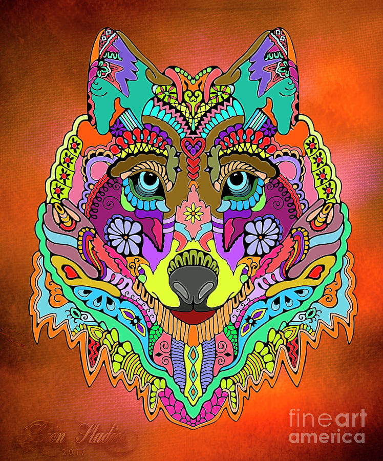 Wolf Pop Art Culture Digital Art by Melissa Messick