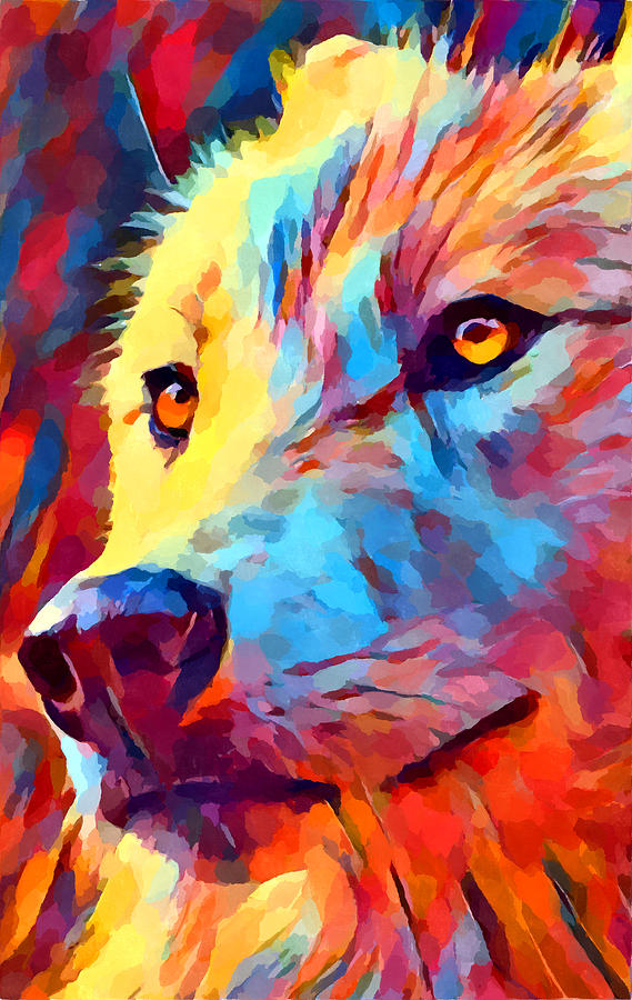 Wolf Portrait 3 Painting by Chris Butler