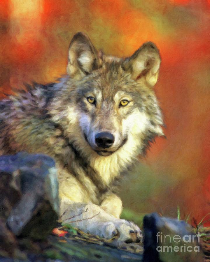 Wolves Painting - Wolf by Esoterica Art Agency
