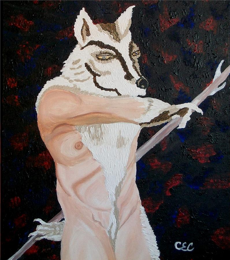 Wolf Spirit Painting by Carolyn Cable