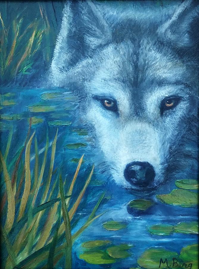 Wolf Spirit Painting by Marian Berg