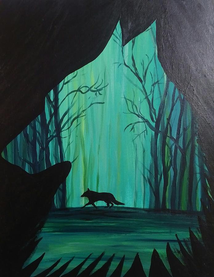 Wolf View Painting by Lynne McQueen