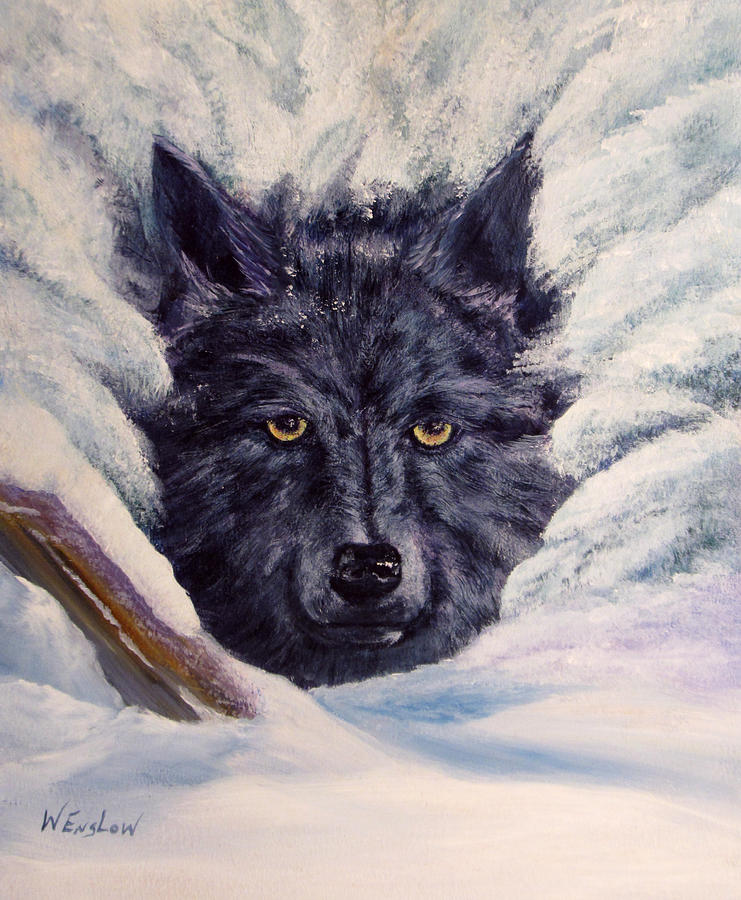 Wolf Painting by Wayne Enslow