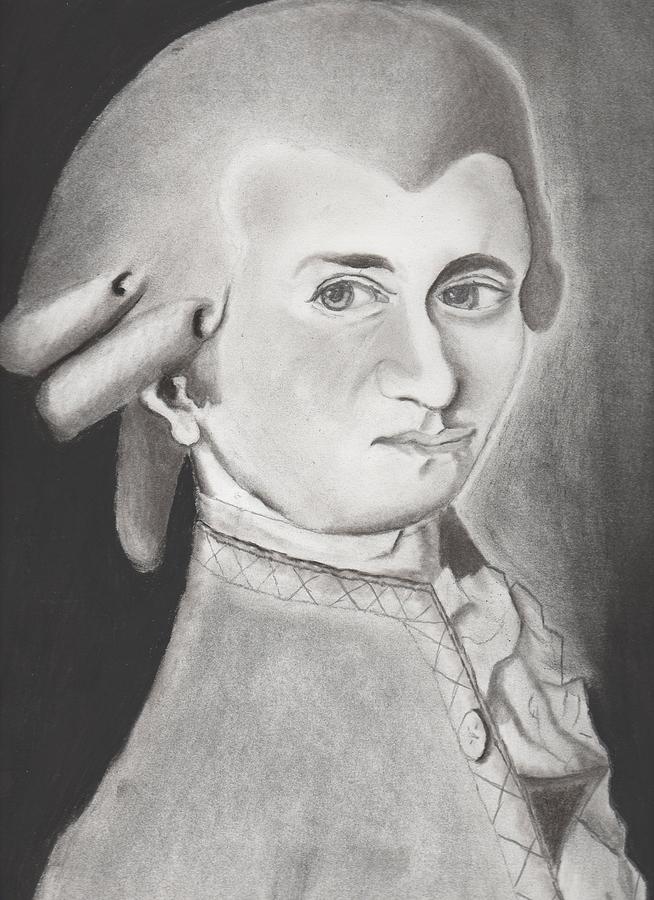 Wolfgang Amadeus Mozart Drawing by Aaron L