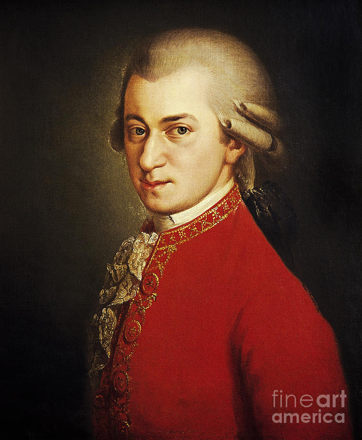 Wolfgang Amadeus Mozart, Austrian Photograph by Photo Researchers