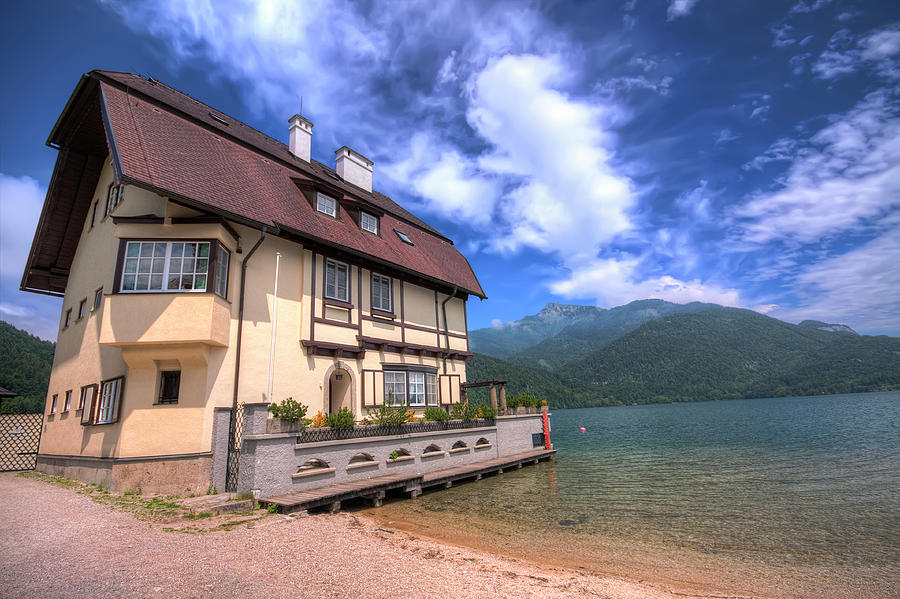 Wolfgangsee Lake House Photograph by Sharon Ann Sanowar