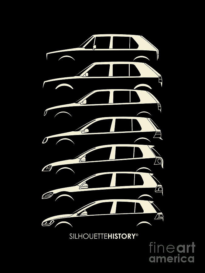 Wolfsburger Hatch Five SilhouetteHistory Digital Art by Gabor Vida