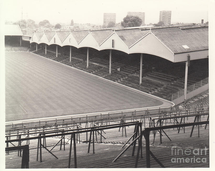 Wolverhampton - Molineux - Molineux Street Stand 1- BW - Leitch - September 1968 Photograph by Legendary Football Grounds