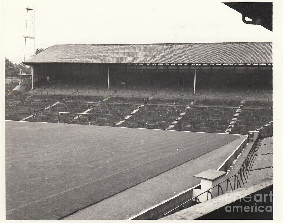 Wolverhampton - Molineux - South Terrace 1 - BW - Leitch - September 1968 Photograph by Legendary Football Grounds