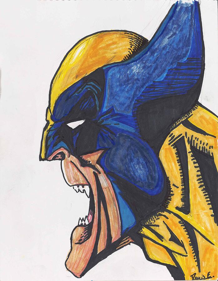 X-men Drawing - Wolverine by Davis Elliott