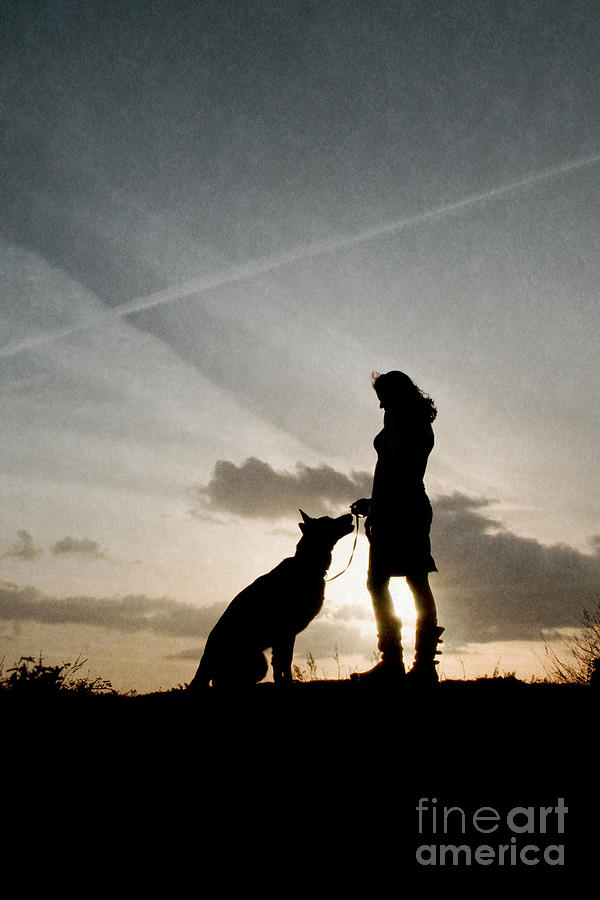 Woman and dog  Photograph by Clayton Bastiani