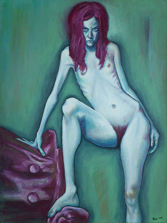 Woman And Red Chair by Alex Abel Woman And Red Chair by Alex Abel