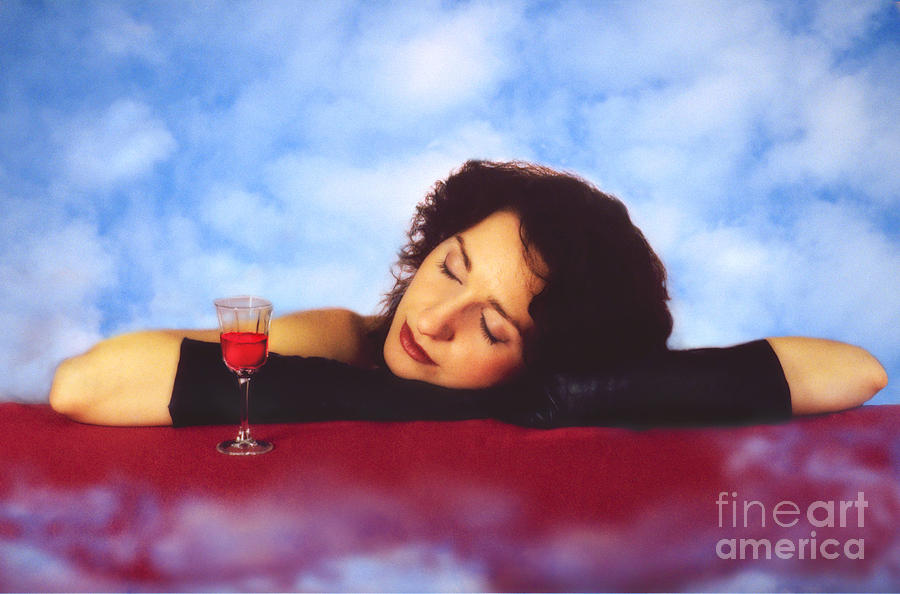 Wine Photograph - Woman and Wine by Renata Ratajczyk