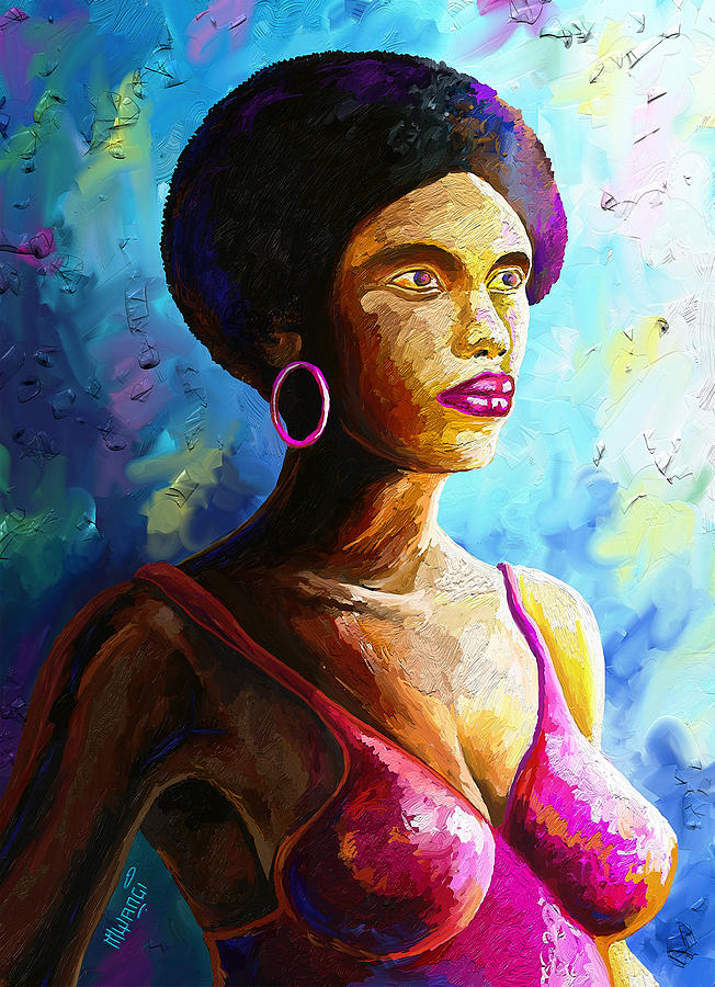 Woman Painting by Anthony Mwangi
