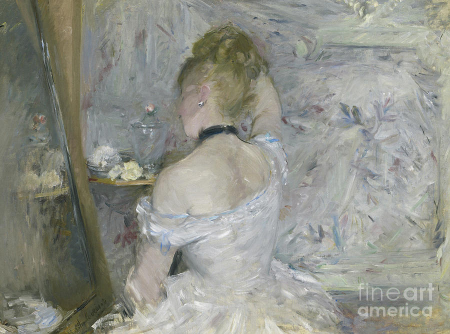 Berthe Morisot Painting - Woman at Her Toilette by Berthe Morisot