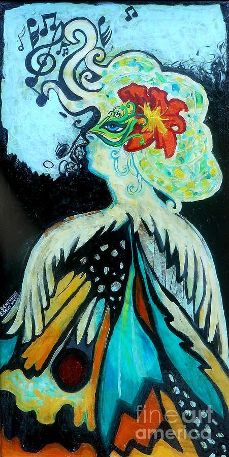 Woman At The Masquerade Ball Painting by Genevieve Esson