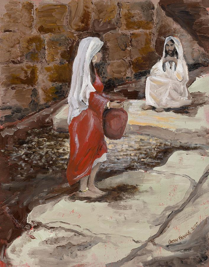 Jesus Christ Painting - Woman at the Well by Cathy France