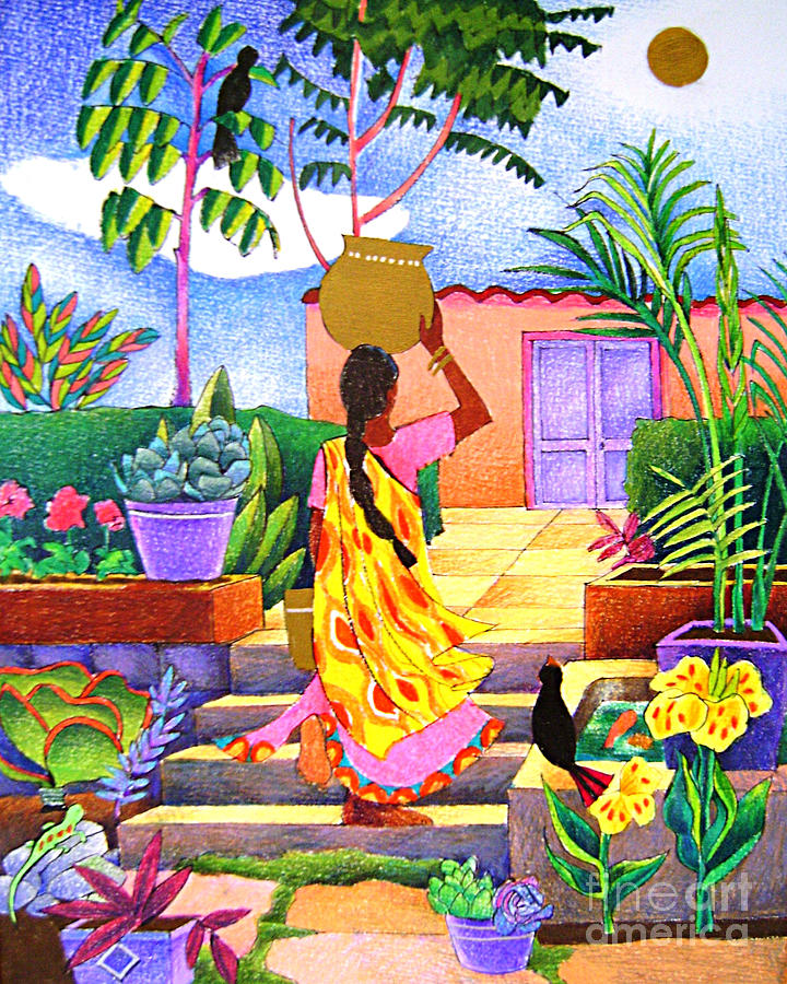 Woman at the Well - MMWEL Painting by Br Mickey McGrath OSFS